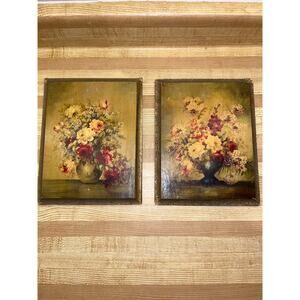 Vintage Artist Maurice DeCamps Floral Mystic and Floral Fantasy Wall Art
